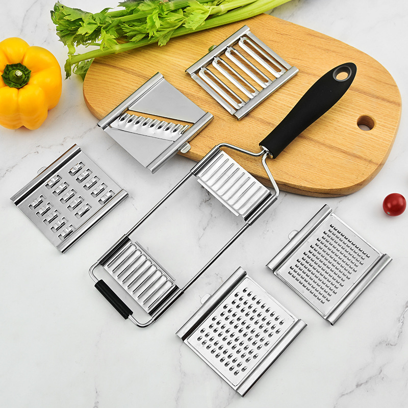 5 in 1 vegetable grater Cheese Grater shredder With Airtight Storage Container Box Grater