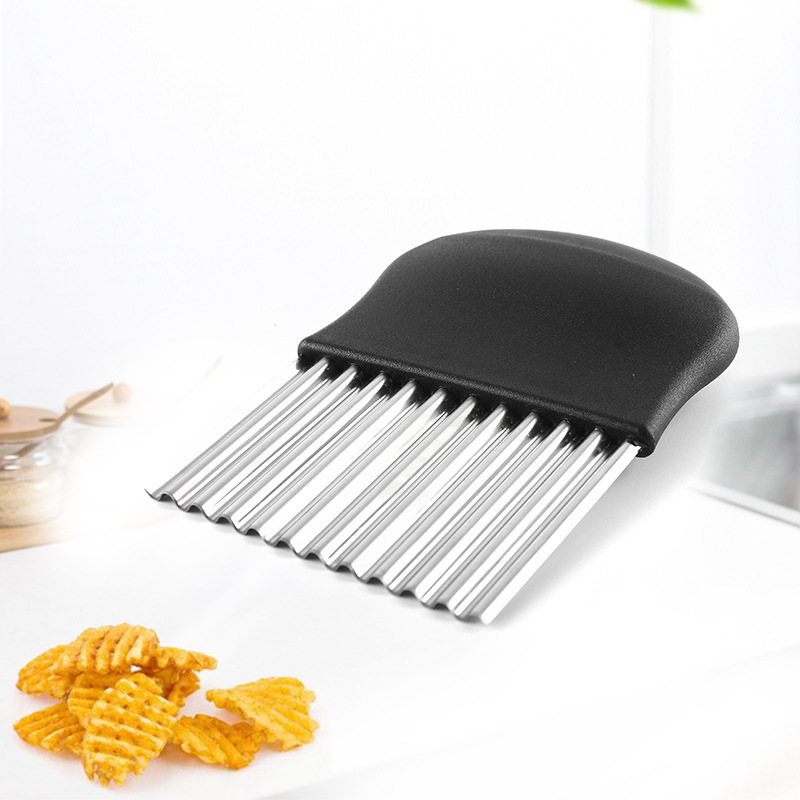 Potato cutter Cutting Tool Serrator Salad Chopping Knife and Vegetable French Fry Slicer, Steel Blade