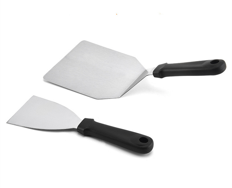 Metal Spatula Set - Griddle Spatula - Teppanyaki spatulas - Griddle Scraper and Pancake Flipper or Hamburger Turner - Stainless