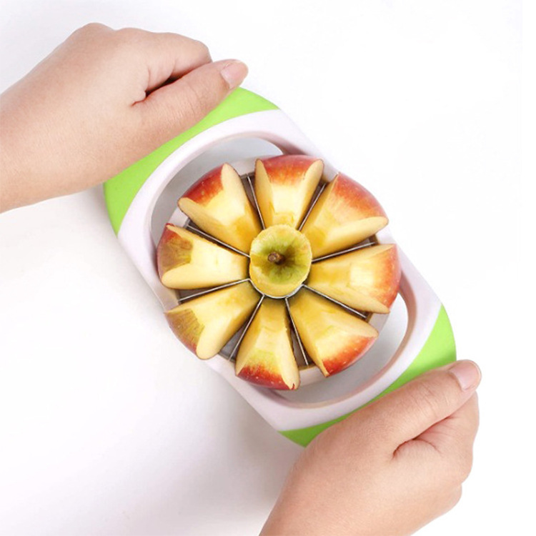 Stainless Steel 430 8-Divided Apple Cutter Slicer Metal & PP Blade Fruit & Vegetable Chopper for Home Use Stocked Item