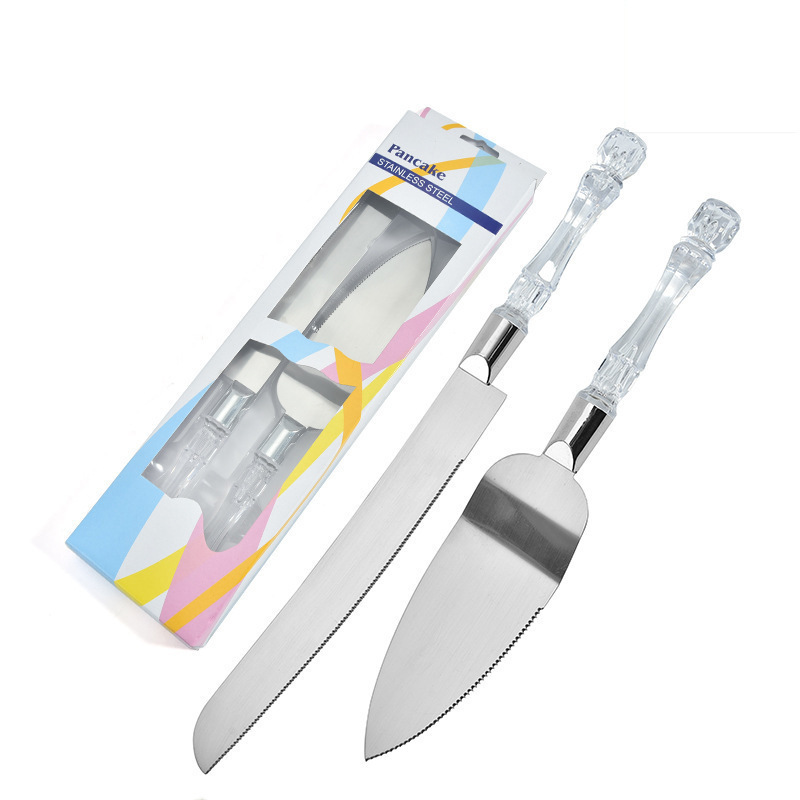 Cake Knife Serving Set Stainless Steel Cake and Pie Server Knife and Spatula Cake Cutting Set for Birthday Wedding