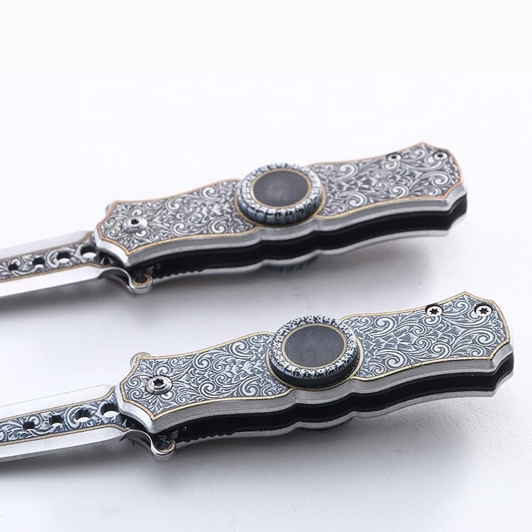 mini 3D printing Fingertip gyroscope folding small survival pocket knife