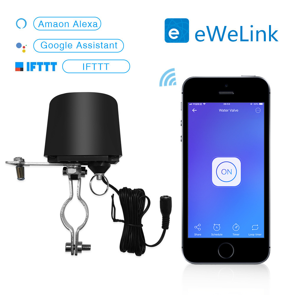 Ewelink wifi  Water gas Valve Controller zigbee Smart Wireless Shut Off Gas Valve for Gas Safety Leakage Control work with alex