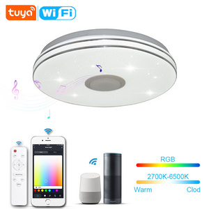 TUYA Intelligent smart Life App wireless Music Light  APP Control Bluetooth Speaker Music LED Light Bedroom Ceiling Light