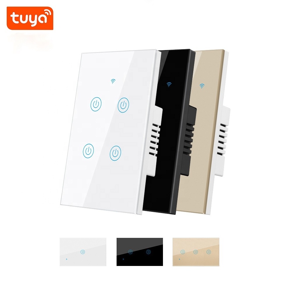 Tuya Zigbee Smart Switch US Touch Wall Light Switches Wireless Remote Control Compatible Alexa Google Home Smart Home Automation