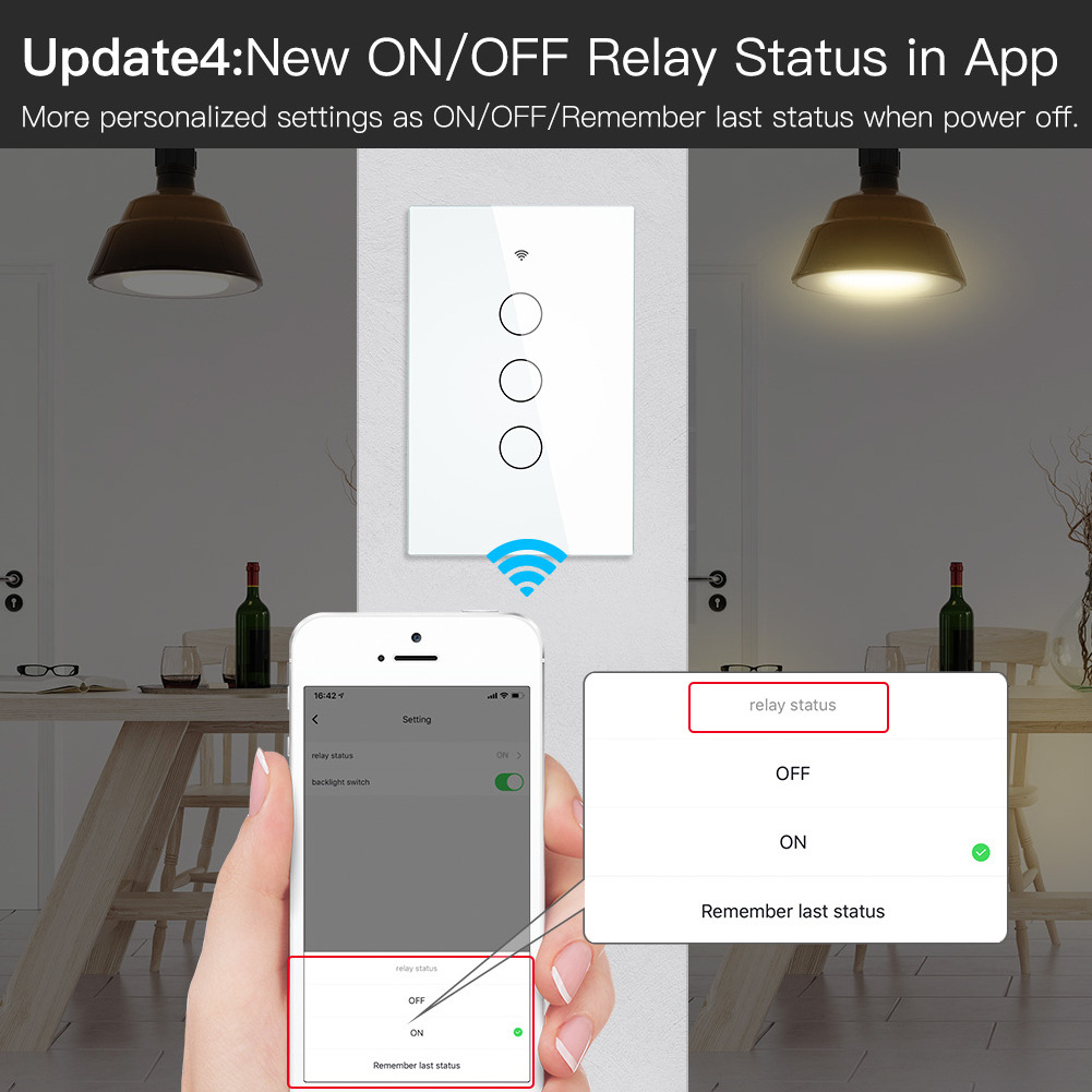 MoesTuya ZigBee Glass US Wall Touch smart switch no neutral no capacitor needed Works with Alexa and Google home