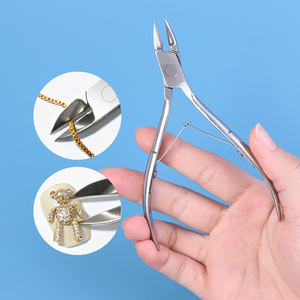 Professional Nail drill removal Nail Art Trimmer Stainless Steel nail cuticle nipper Manicure Accessory Rhinestone Remover tool