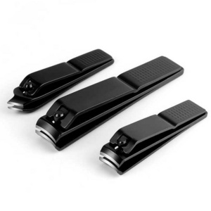 High Quality 3pcs Black Stainless Steel Nail Clipper Set Factory Wholesale Sharp Toenails Clipper for Manicure Baby's Fingers