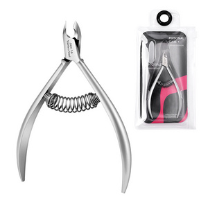 Professional nail art tools high quality stainless steel double spring  cuticle  nippers  korea cuticle nipper with box