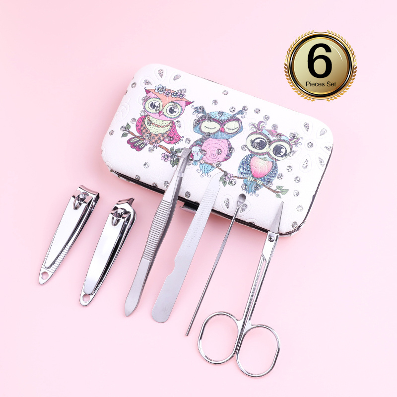 Customized 6pcs Manicure Set for Men Professional Nail Tool Pedicure Kit with Stainless Steel Nail Clippers Box Packed