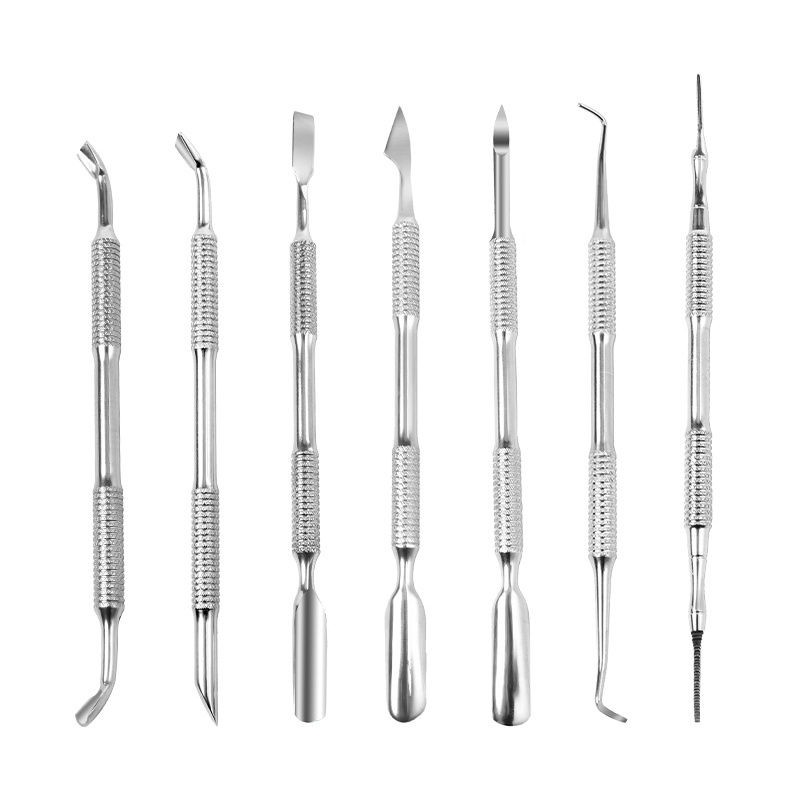 Wholesale Professional Nail Supplies Double Sided Stainless Steel Tools Best Cuticle Pusher Trimmer Callus Remover Dead Skin