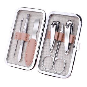 Customized 6pcs Manicure Set for Men Professional Nail Tool Pedicure Kit with Stainless Steel Nail Clippers Box Packed