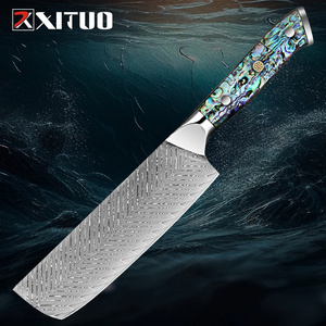 Japanese Damascus Chef Knives High Carbon 8 Inch Kitchen Knife Professional Stainless Steel Meat Fish Filleting Knife Geometric