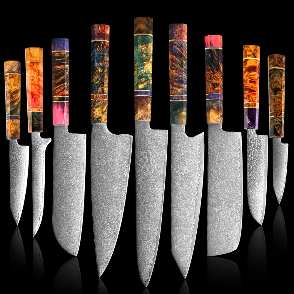 Japanese 67layers Damascus Steel Cleaver Kiritsuke Knives Home Tool Slicing Gifts Damascus steel Chef  Handmade Kitchen Knife