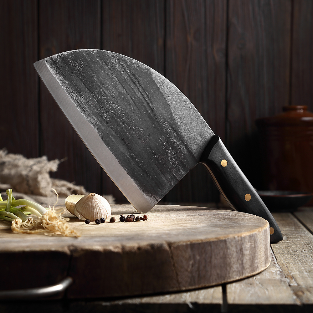 Full Tang Serbian knife Handmade Chef Knife Clad Forged Steel Cleaver Slicing Butcher Kitchen Knives Chinese Chopper Cutting