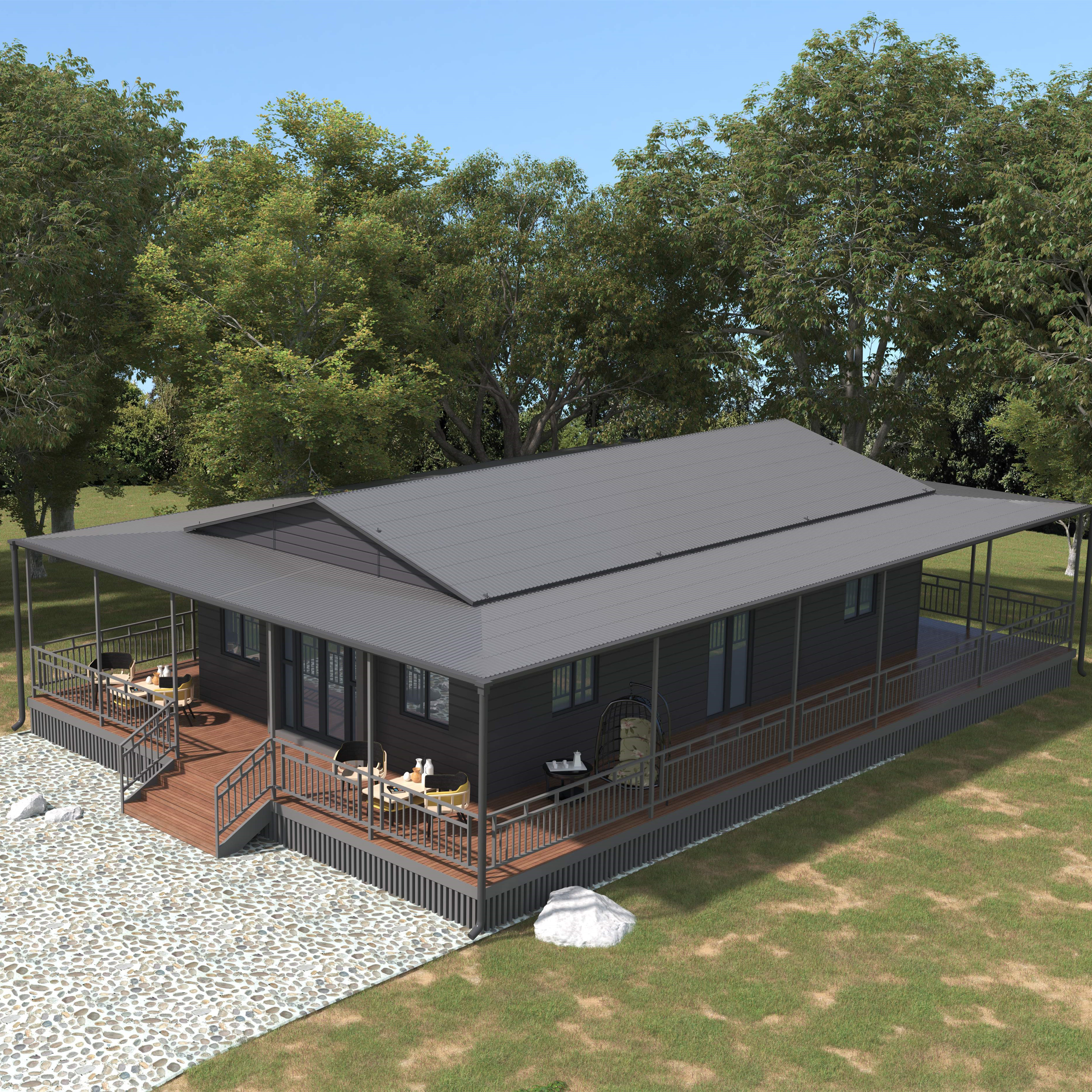 Prefab Concrete House 2 Storey Hurricane Proof Cheap Prefabricated Portable House 2 Bed Room Expandable Container Home