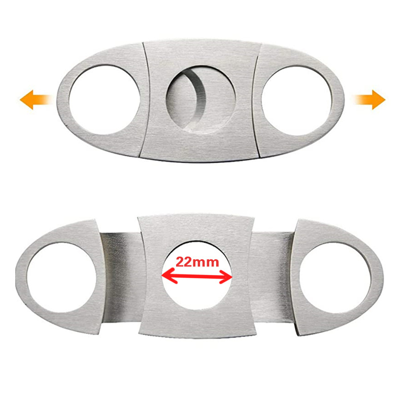 CA-2352 In Stocks Ready To Ship Classic Guillotine Double Cut Blade Stainless Steel Cigar Cutter