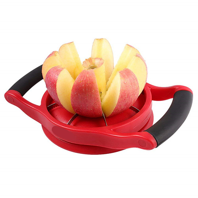 AS-1510 Ergonomic Grip Handle Plastic Base 8 Sharp Serrated Blade Stainless Steel Apple Slicer