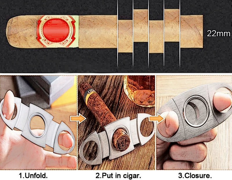 CA-2352 In Stocks Ready To Ship Classic Guillotine Double Cut Blade Stainless Steel Cigar Cutter