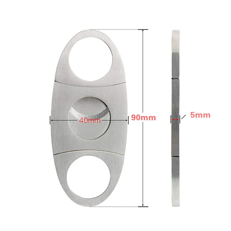 CA-2352 In Stocks Ready To Ship Classic Guillotine Double Cut Blade Stainless Steel Cigar Cutter