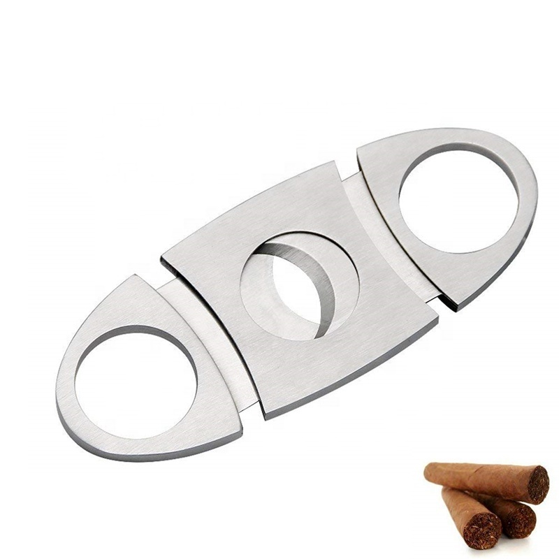 CA-2352 In Stocks Ready To Ship Classic Guillotine Double Cut Blade Stainless Steel Cigar Cutter