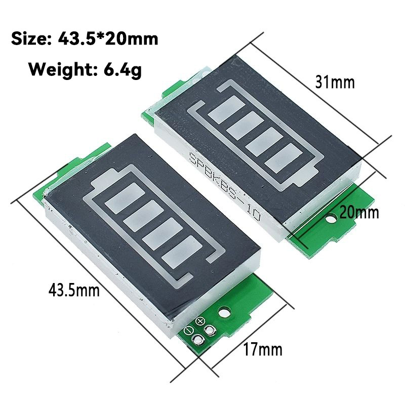 1S - 4S-8S Single 3.7V Lithium Battery Capacity Indicator Module 4.2V Blue Display Electric Vehicle Tester Li-ion Battery Power