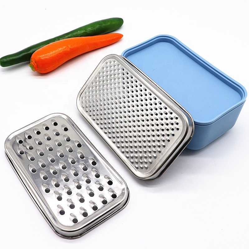 Professional Multi Fruit Vegetable Cheese Grater Zester With Container Box And Exchangeable Blade Kitchen Accessory