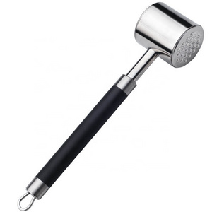 Stainless steel 304 meat tenderizer hammer flattener mallet tool pounder for beating and chicken masher