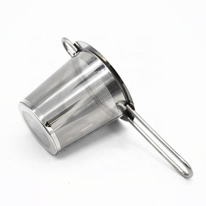 Stainless steel tea infuser fine mesh tea strainer with long handle