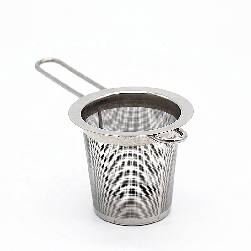 Stainless steel tea infuser fine mesh tea strainer with long handle