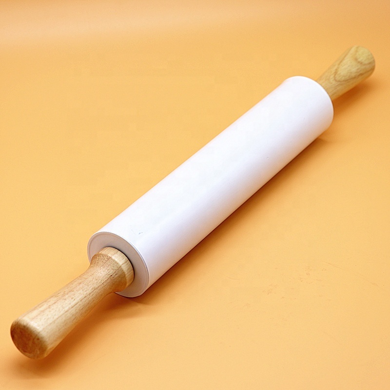 Bakeware baking  accessories stainless steel painting rolling pin for bakery manual dough roller for noodle and fondant