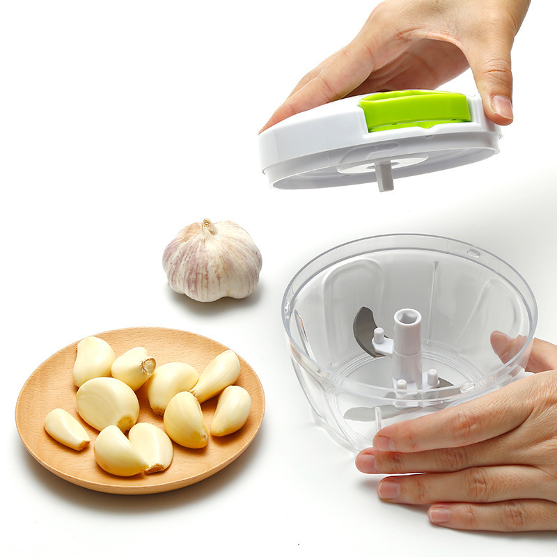 Manual hand held  stainless steel vegetable  herbs onions garlic coleslaw chopper slicer