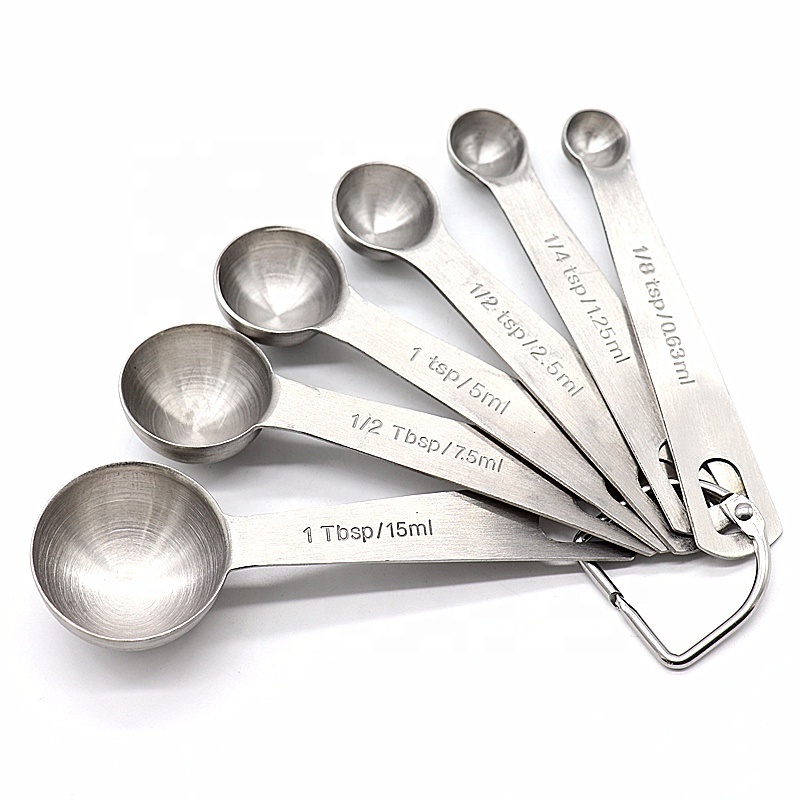 Stainless steel measuring cups and spoons set for kitchen baking