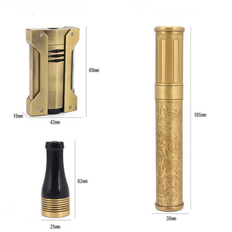 High Quality Multifunction Cigar Accessories With Lighter And Ashtray Professional Office Cigar Accessories Set