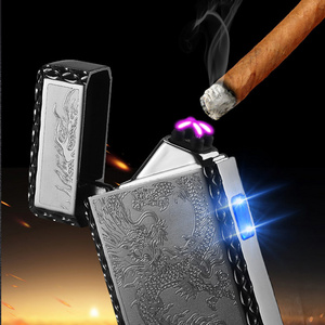 New Design Outdoor Camping Charging Plasma Arc Pulse Electric USB Encendedor Cigar Lighter