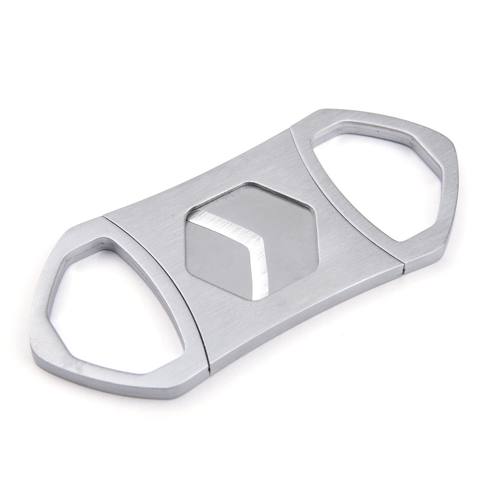 New Style V Cut Sharp Cigar Lighter Custom Logo Stainless Steel Cigar Cutter