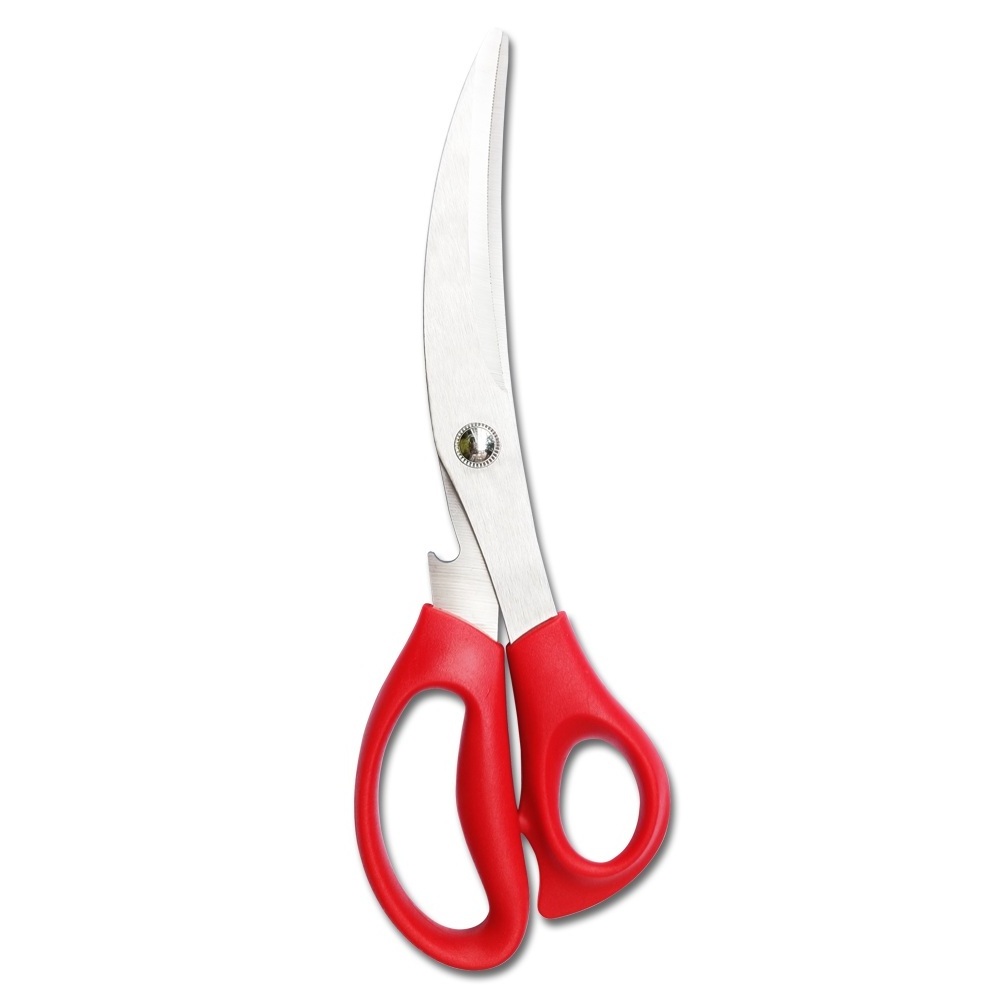 Multi Purpose 9.5 Inch Long Sizes Stainless Steel Kitchen Scissors Micro Serrated BBQ Scissors Roast Meat Kitchen Shears