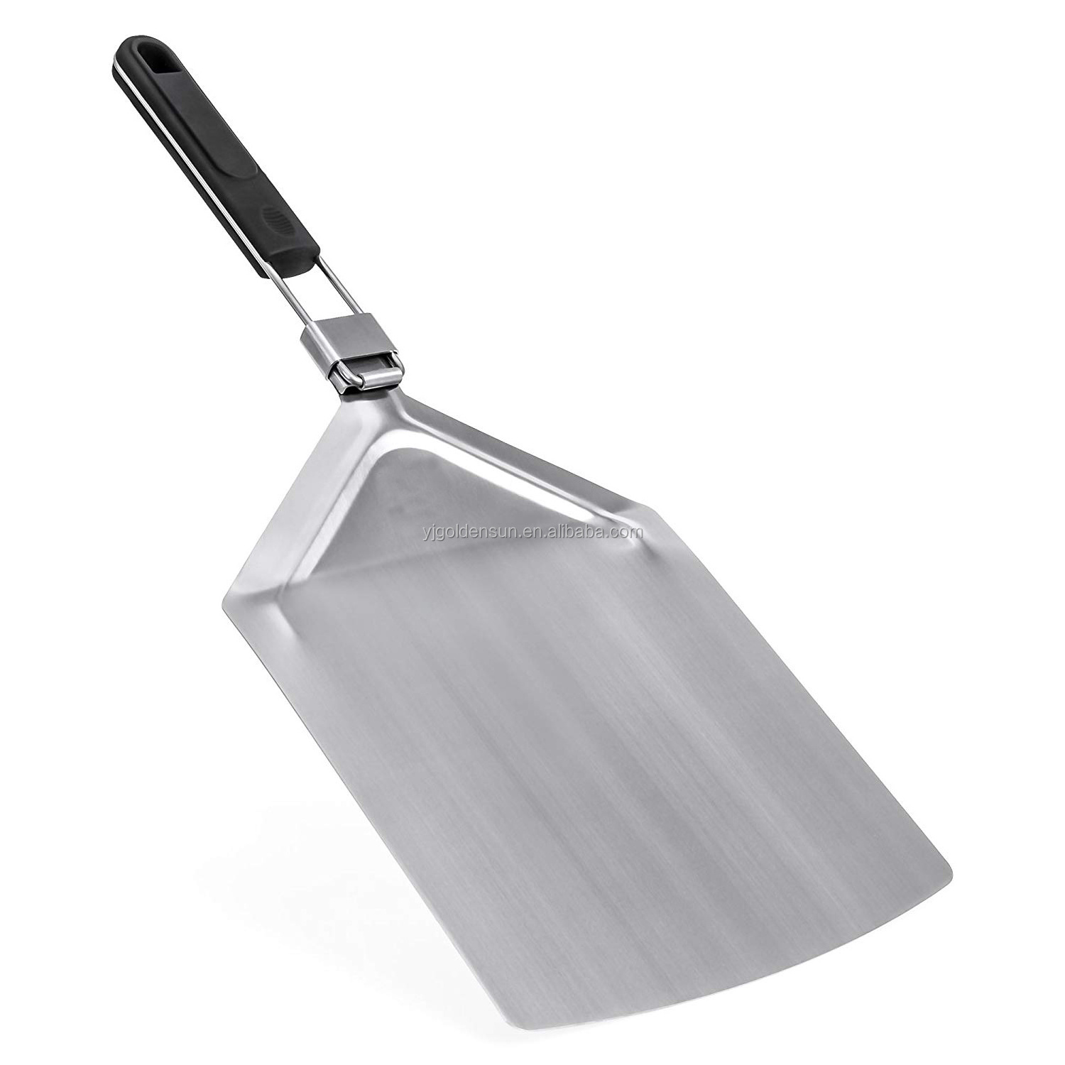 Factory Price Stainless Steel Baking Pizza Peel shovel With TPR Folding Handle For Easy Storage