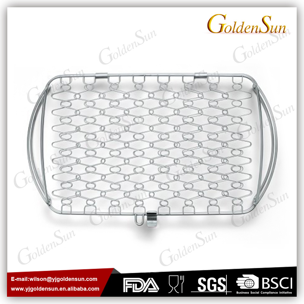 Large Stainless Steel Wire Mesh Fish BBQ Grill Basket