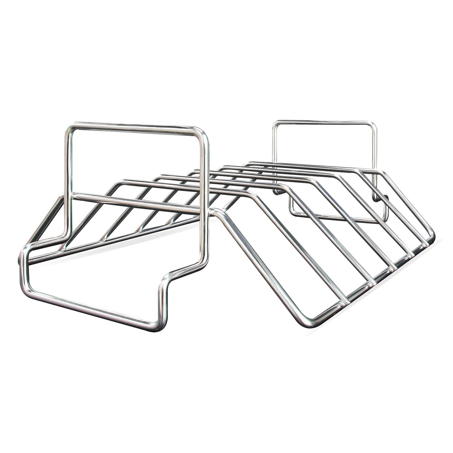 Green Egg BBQ Rib Racks for Smoking and Grilling Kamado Joe Grill Accessories 304 Stainless Steel BBQ Rib Holder