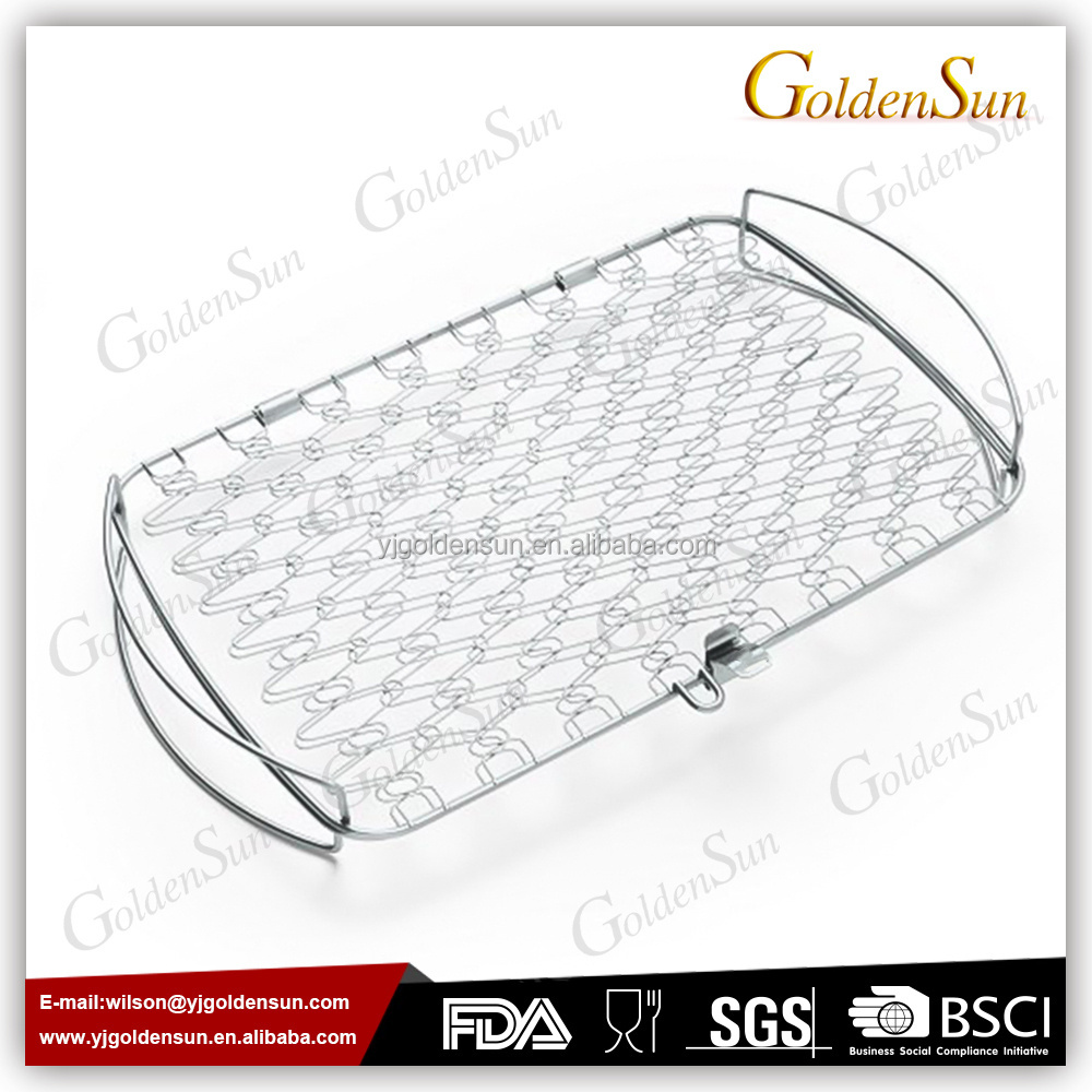 Large Stainless Steel Wire Mesh Fish BBQ Grill Basket