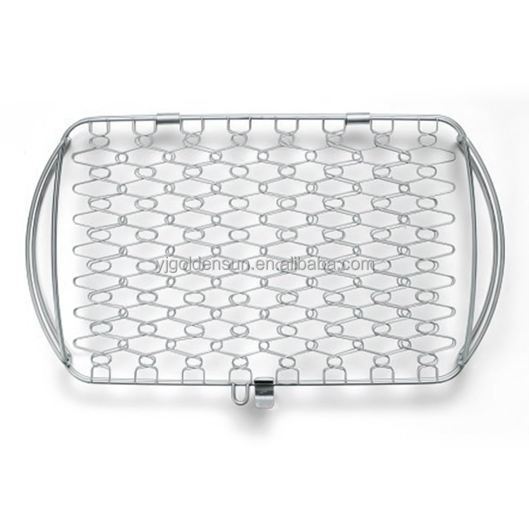 Large Stainless Steel Wire Mesh Fish BBQ Grill Basket