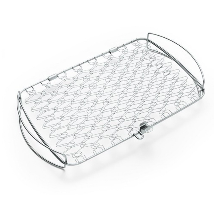 Large Stainless Steel Wire Mesh Fish BBQ Grill Basket