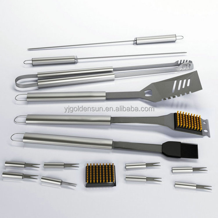 16pcs Stainless Steel Garden Barbecue Tools Set Grill Snap On Bbq Utensil Set