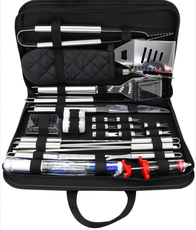 27 Pieces BBQ Grill Accessories Stainless Steel BBQ Tools Set for Camping/Backyard Barbecue