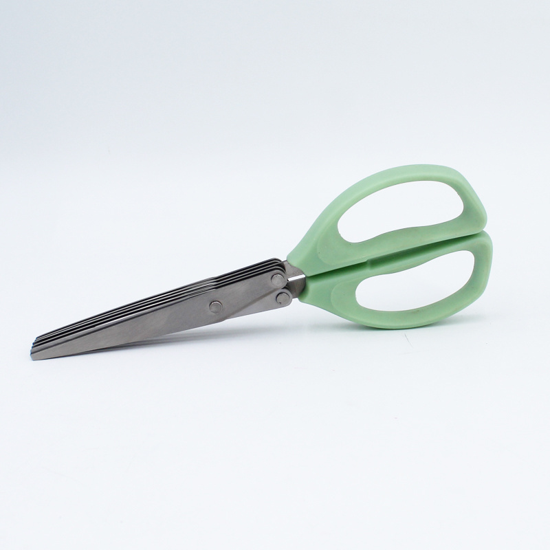 Manufacturers Wholesale Five Layer Scissors Stainless Steel Scallion Scissors Kitchen Food Shredded Scallion Scissors