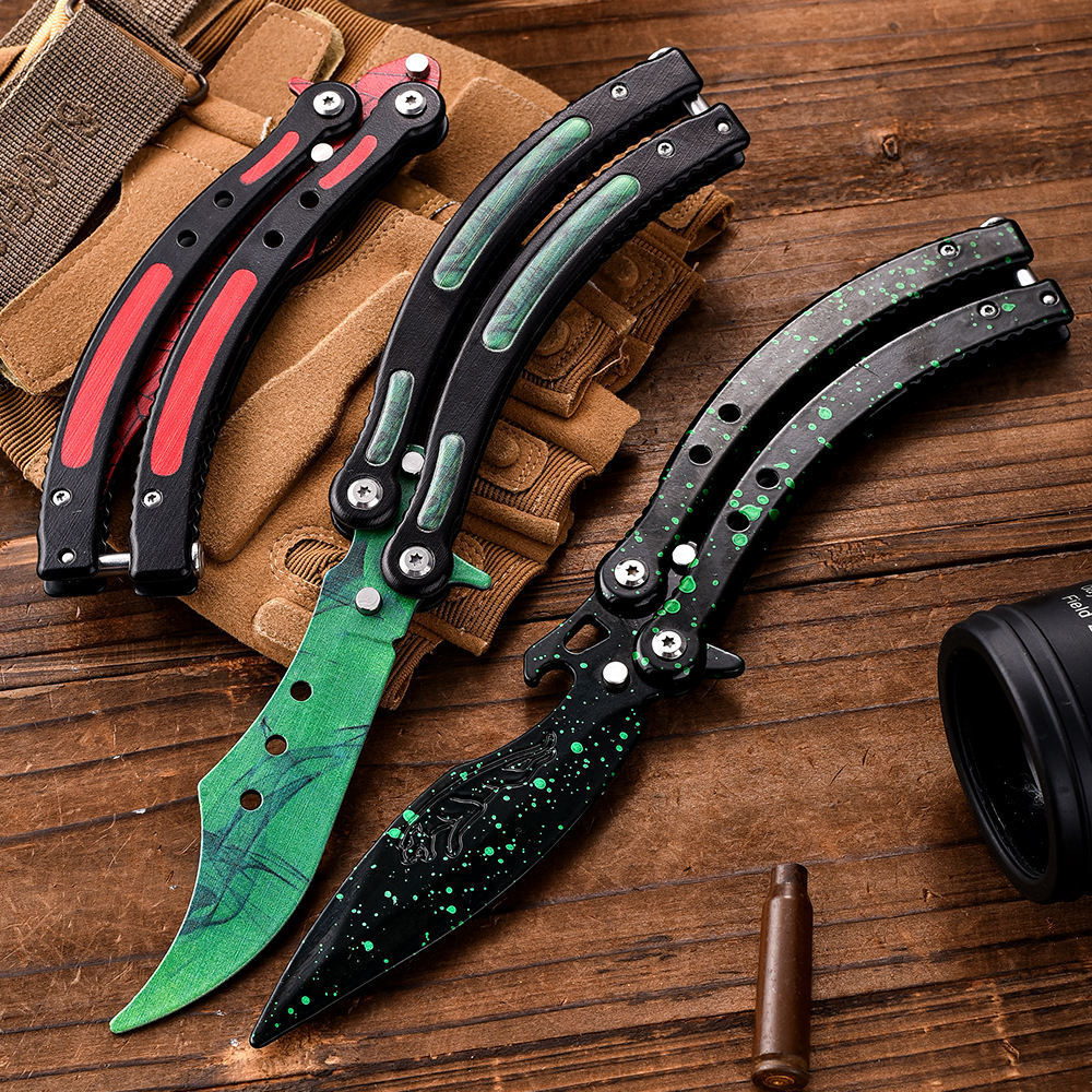 Wholesale New Arrival Stainless Steel Tactical Blunt Blade Training Outdoor Folding Knife