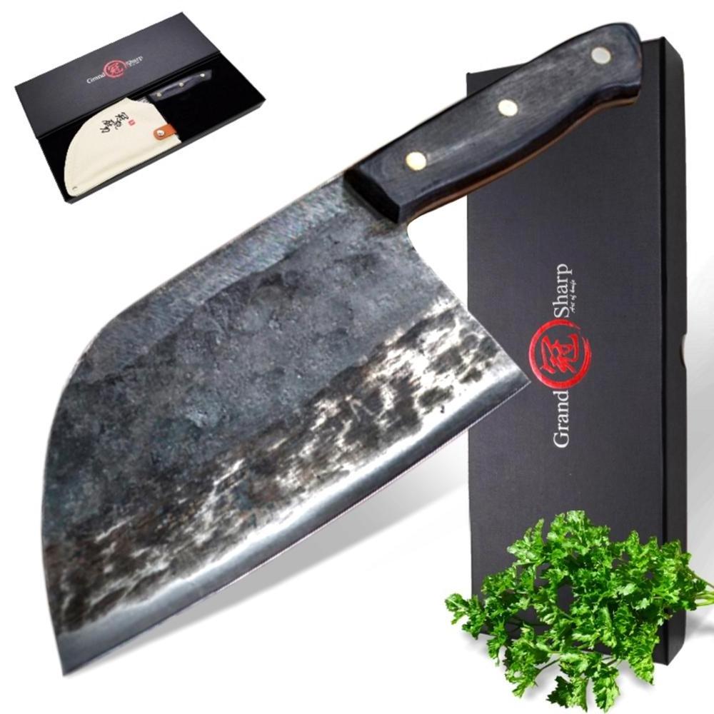 NEW Handmade Forged Chinese Cleaver Chef Knife Clad Steel Vegetables Meat Slicing Tools Professional Kitchen Knives Cooking BBQ