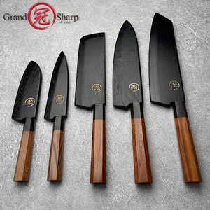 Japanese 3 layers Blade AUS-10 Handmade Cutter Octagonal handle Chef Paring Santoku kiritsuke Slaughter Kitchen Knives