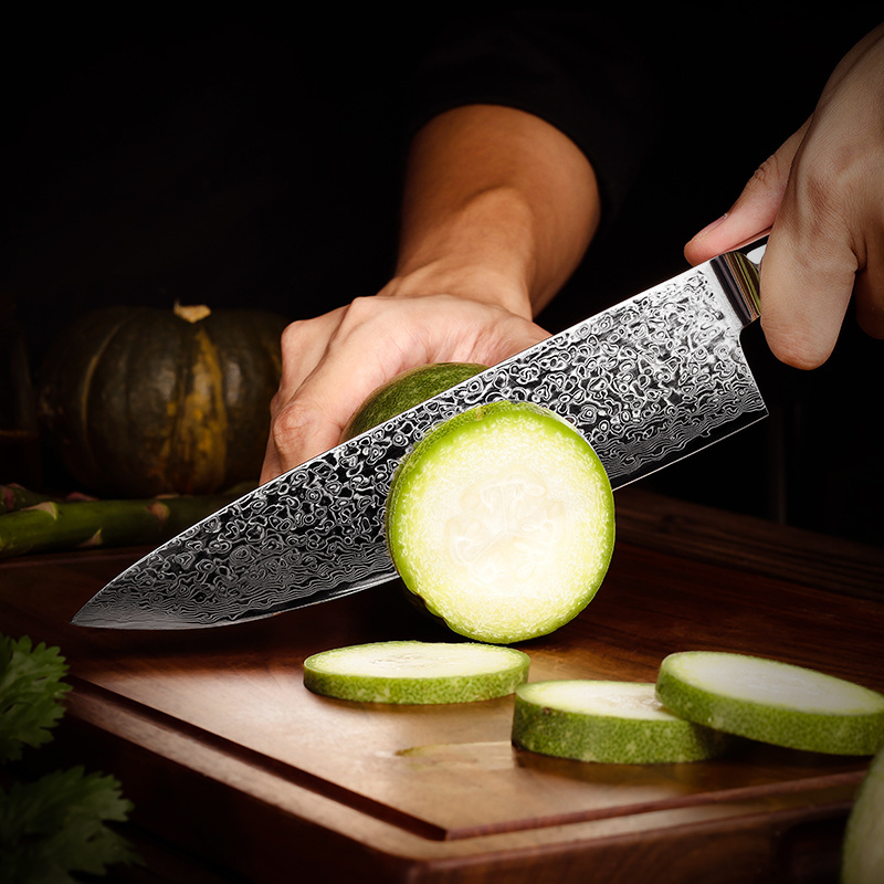 Grandsharp Professional Damascus Steel Chef Knives Japanese Kitchen Knife Set Vegetable Chopping Meat Cleaver Slaughter Knife